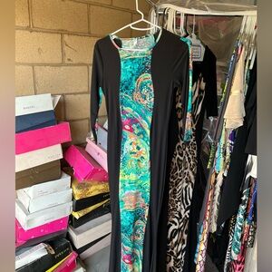 Elegant Black and Multicolor Dress